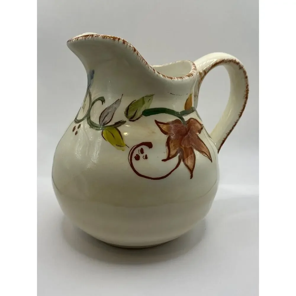 Maxcera Handcrafted In China Sugar Bowl And Creamer Leaf Vine